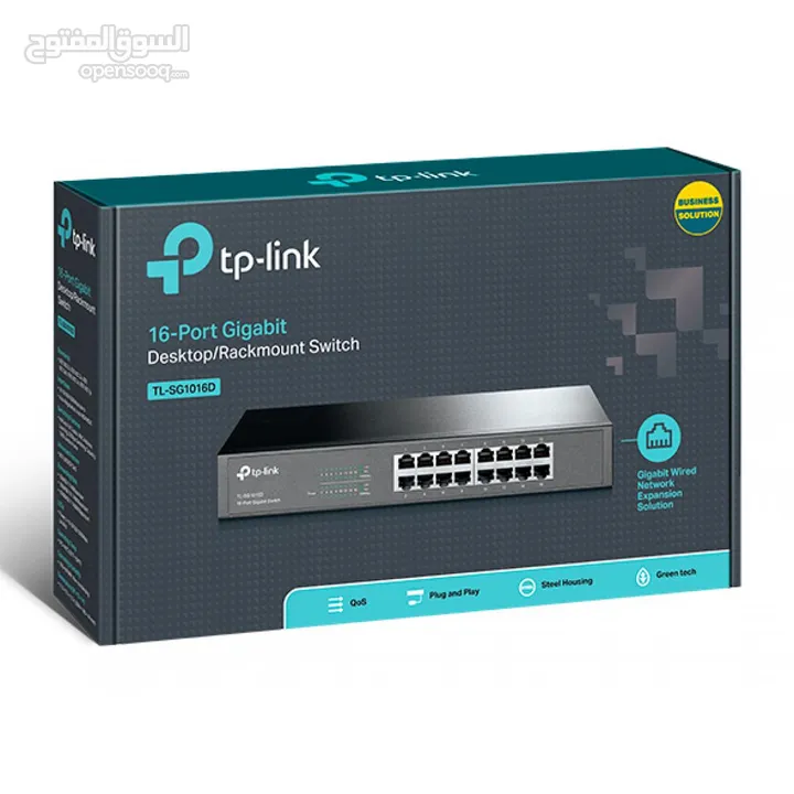 موزع شبكة انترنت 16 مدخل   TP-link Internet Switch 16x RJ45 Ports  TL-SG1016D 1000/MBps