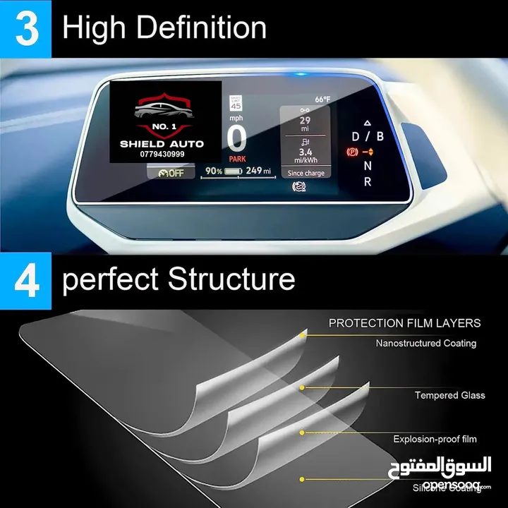 لزقات سكوريت id4 id6 tesla 3  y هوندا ns np