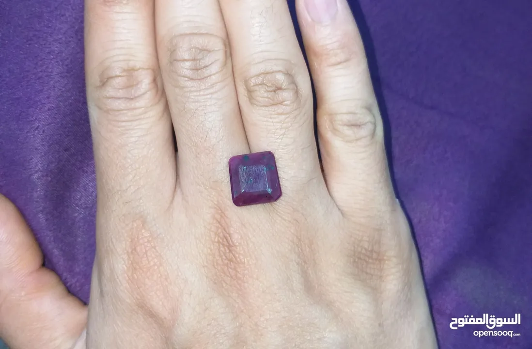 حجر ياقوت أحمر أفريقي طبيعي غير معالج مع شهادة المختبر natural untreated african ruby