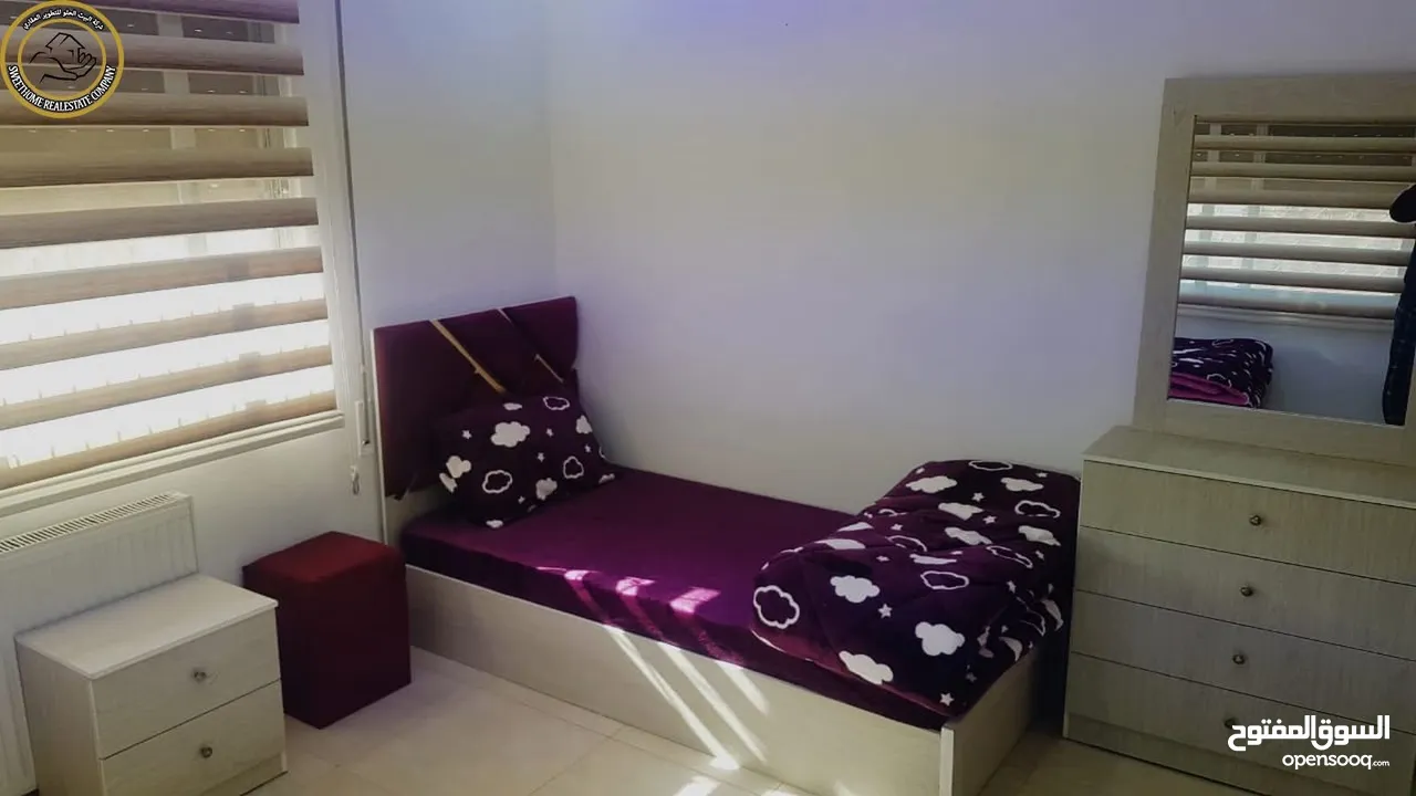 شقة مفروشة مميزة للبيع في السابع قرب جمعية خليل الرحمن طابق ثاني 93م تشطيب سوبر ديلوكس