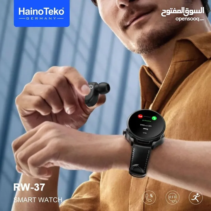 SmartWatch Connectée HainoTeko RW37 avec Écouteurs Intégrés de Façon Moderne – ساعة ذكية مع سماعات م