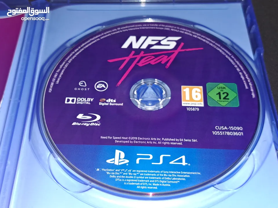 سيدي بلايستيشن 4 سيدي  جديد مستعمل 5 مرات فقط (لعبة نيد فور سبيد)170 شيكل فقط Need for Speed