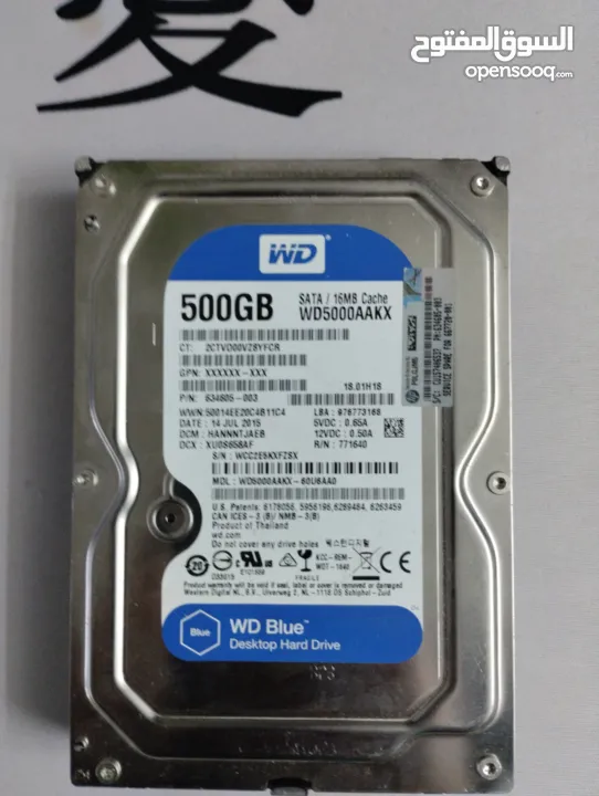 متوفر هارد دسك hdd عدد 2 -500-500= بسعر 65 شيكل واصل امكانية تنزيل ويندوز