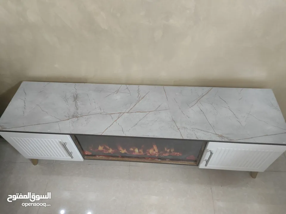 طاولة شاشة +خزانة أحذية +طاولة مجلس+اربع قطع جانبية