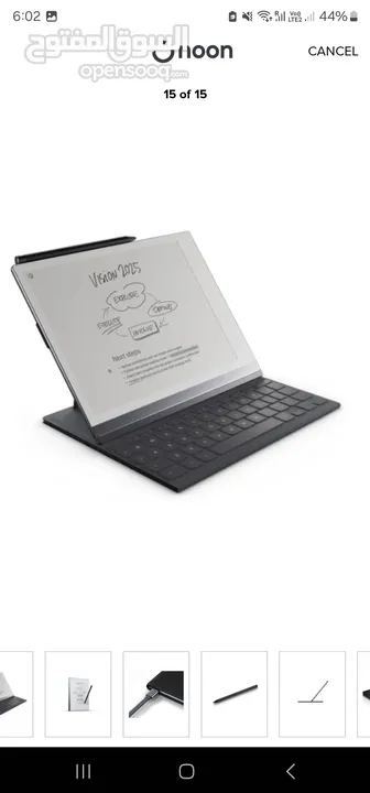 ReMarkable 2 paper tablet with marker and keypad folio