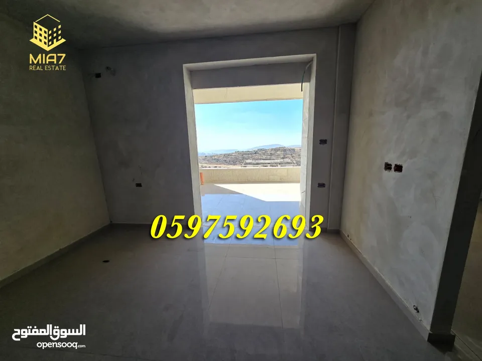 شقة فاخرة للبيع او التبديل 193م + بلكونة كبيرة رام الله المصايف قرب المالية بالعالي