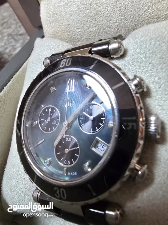 ساعة Gc Diamond Chronograph نسائية، By Guess، سويسرية، Swiss made