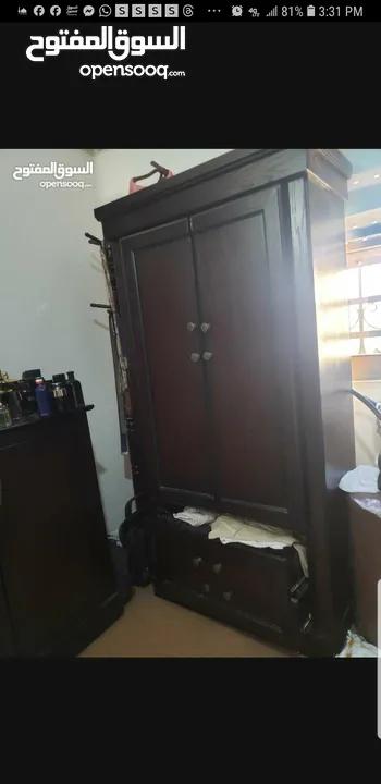 غرفة نوم مستعملة بحالة جيدة للبيع لون بني