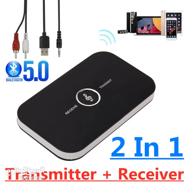 2 in 1 Bluetooth 5.0 Transmitter Receiver Wireless Audio Adapter For PC TV Headphone Car 3.5mm 