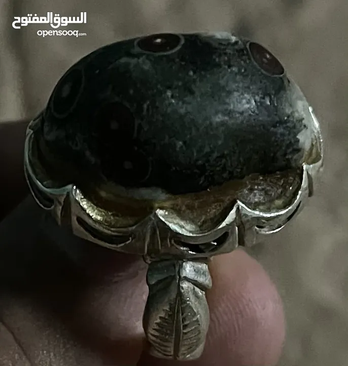 خاتم فضه الحجر يمني