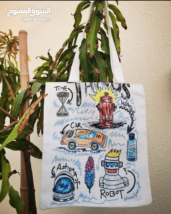 شنط يد قماشية متنوعة tote bag