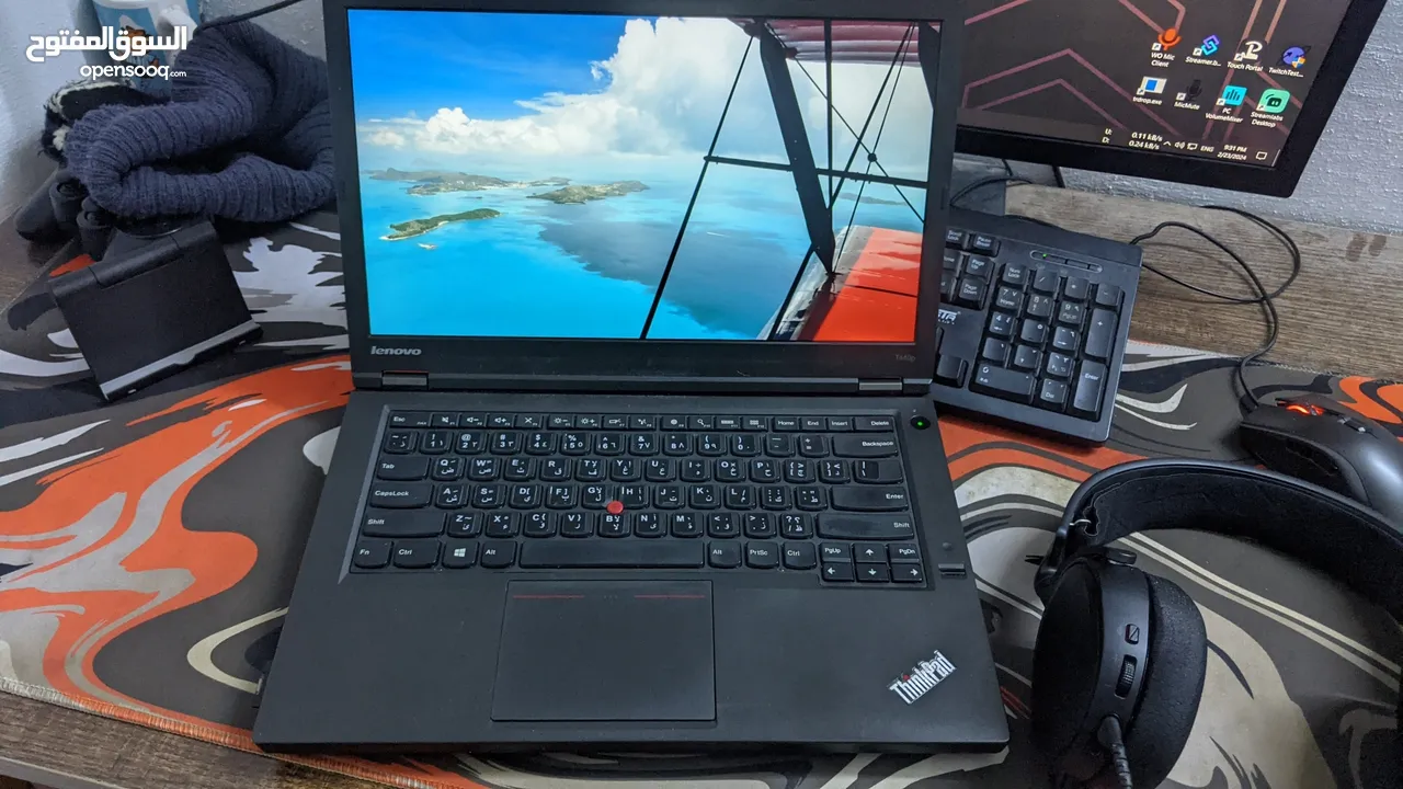 لابتوب Lenovo ThinkPad T440p بمعالج i7-4700mq ينفع للدراسة والبرمجة والألعاب الخفيفة بسعر 132دينار