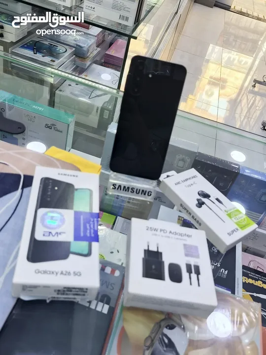 مشغل يوم واحد SAMSUNG A26 5G مستعمل جيجا 256 رام 16 معه بكج هدية متوفر توصيل
