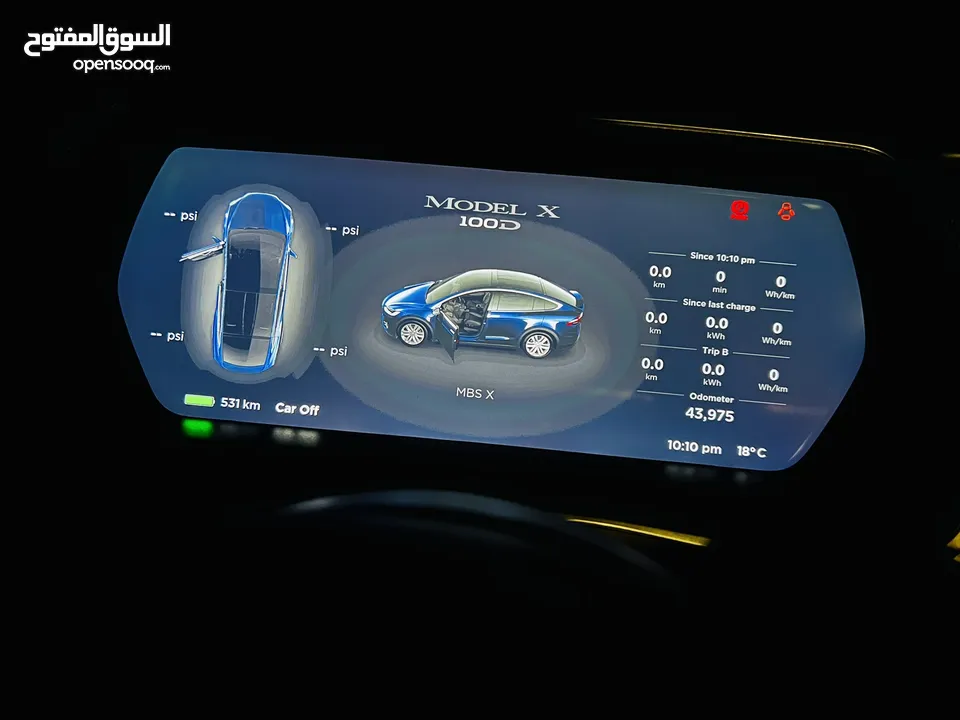 تيسلا  موديل اكس 2019 ‏Tesla X 100D (Dual Motor) قابل للبدل مع الكاش