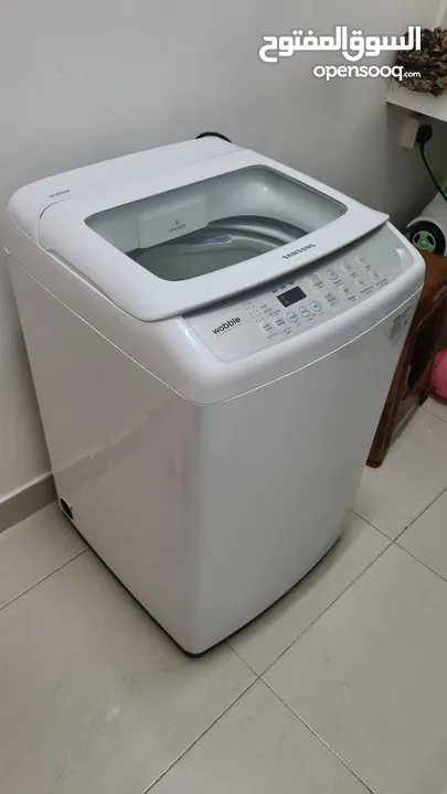 Samsung   Wobble technology  Fully automatic washing machine   White color