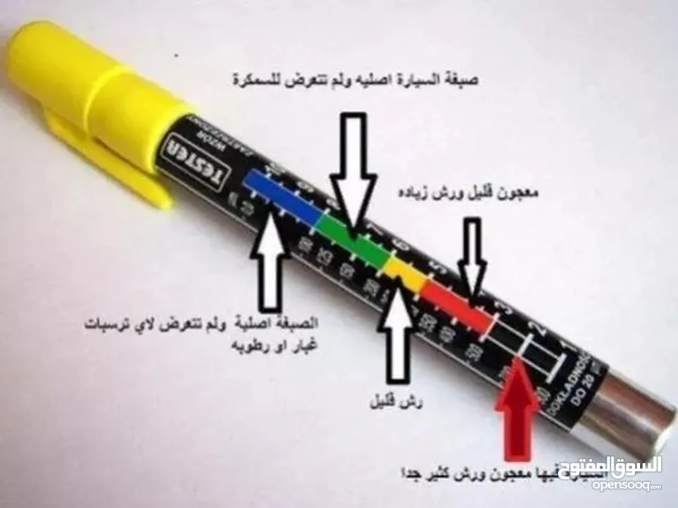 قلم فحص صبغ السيارات و اعمال السمكرة و الدهان