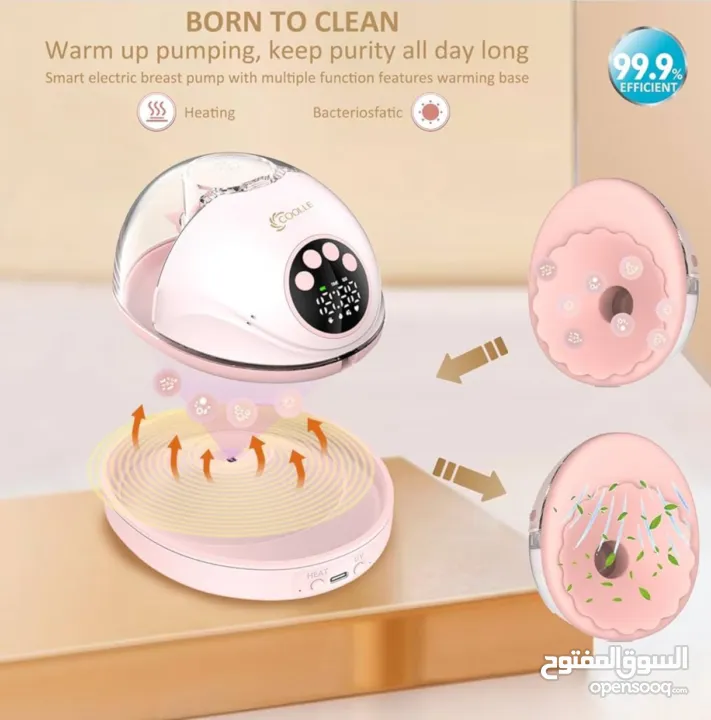 شفّاط حليب كهربائي عدد 2 من ماركة كوولي مع تعقيم و تدفئة و طقم فيفامام كامل