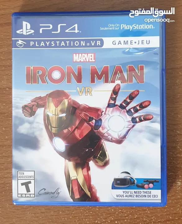 playstation VR excellent condition all accessories  ironman game, بلايستيشن في آر حالة ممتازة 2سي دي