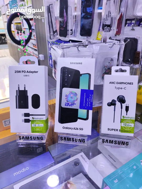 جديد حديث Samsung A26 5G  يتوفر جيجا 128 وايضا 256 رلم 16 معه بكج هدية يتوفر توصيل