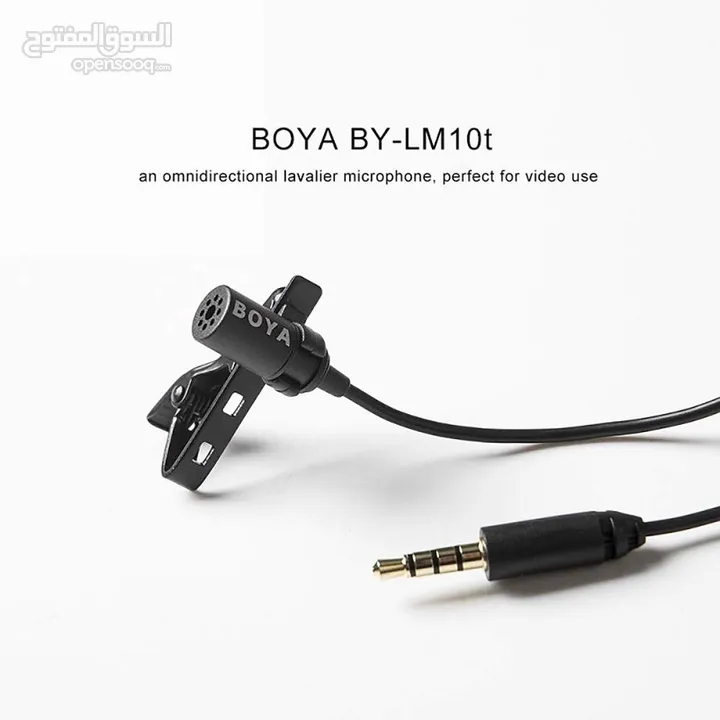 ميكرفون للموبايل  BOYA   Lavalier Lapel Clip-on Omnidirectional Condenser Microp