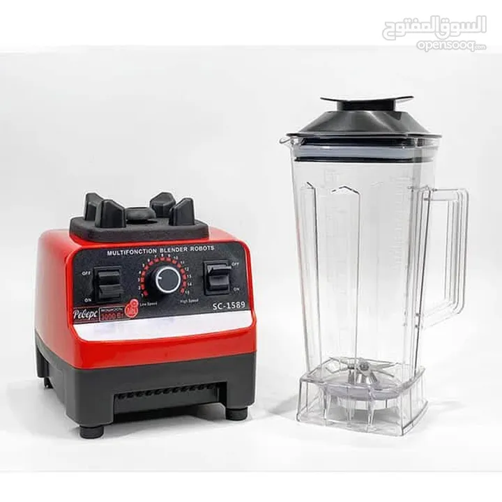خلاط صناعي SILVER CREST سلفر كريست 4500 واط 15 سرعه يطحن الزجاج و الثلج Mixer خفاق 2 لتر ضد الكسر