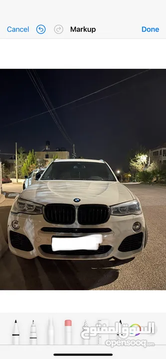 Bmw x3  M ‎مطور 2000 توين تيربو 245 حصان  ‎مديل 2016 ترخيص 2015 ‎السيارة فل الفل