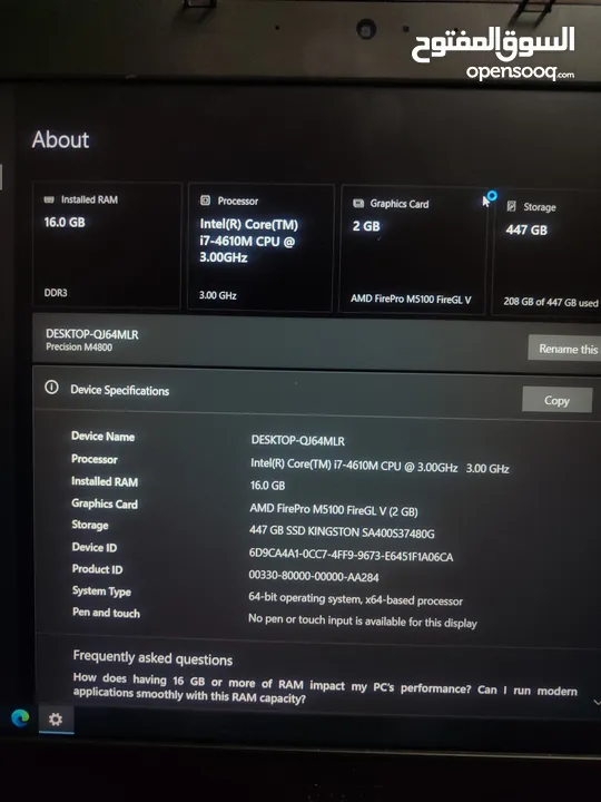 dell precision m4800