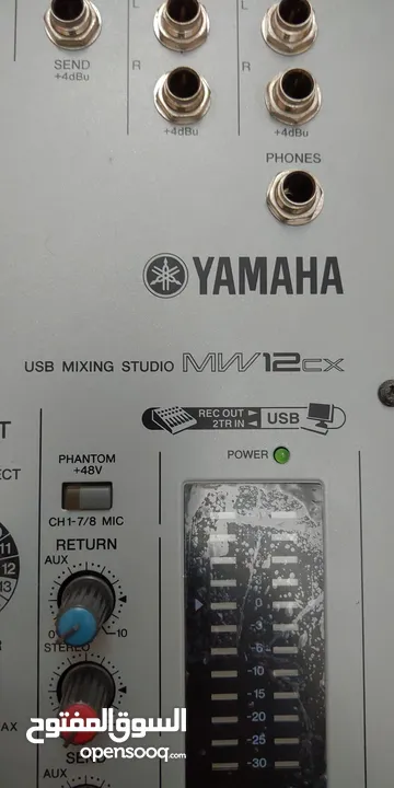 مكسر استوديو ماركة YAMAHA MW12 USB Mixing Studio Mixer