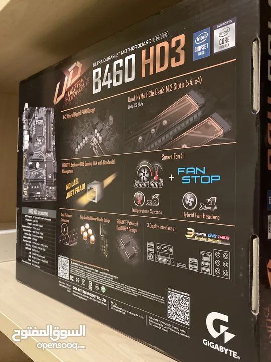 Motherboard - Gigabyte B460 HD3  مع معالج Intel i5 10400  بسعر ممتاز
