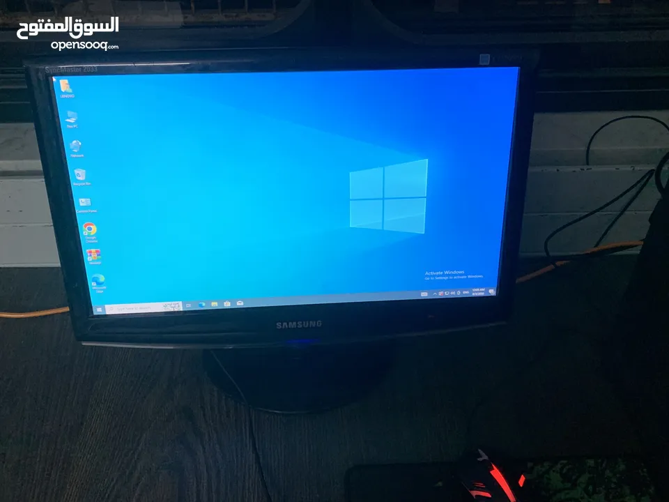 كمبيوتر كامل من شركهLenovo رائع ومخصص للدراسه وبعض الالعاب مع شاشه الاصليه Samsung مع ماوس وكيبورد
