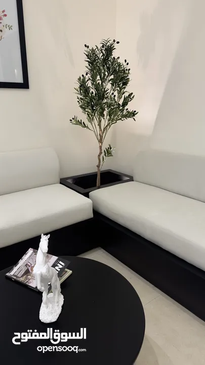 اثاث استراحة ( كورنر انيق جدا مع كاونتر و كرسي)لعيادة او مركز صحي مودرن فاخر جدا و جودة عالية