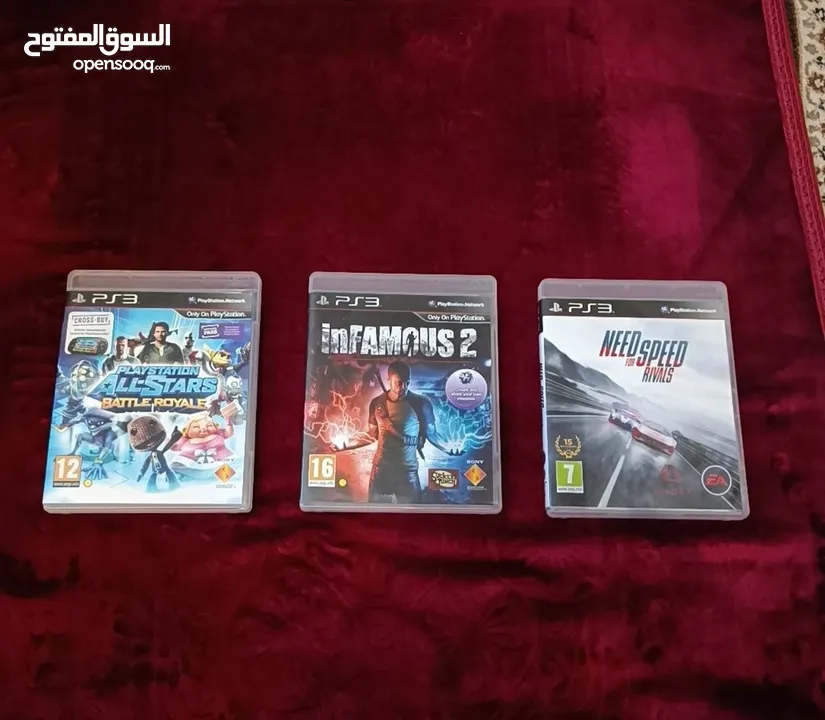 سيديات بلايستيشن 3 بحال الجديد infamous 2need for speed All stars battle royale