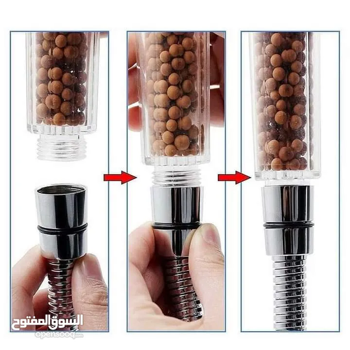دش تقويه ضغط الماء مع حبيبات التورمالين 3 حركات الاصلي دوش حمام دش تورمالين تقوية ضغط ماء