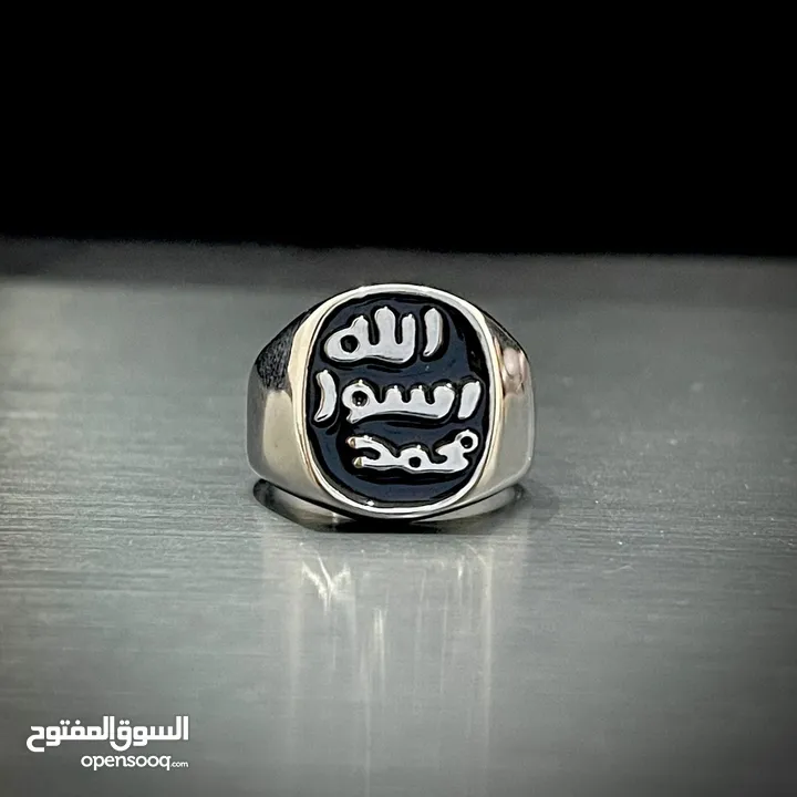 ختم الرسول Titanium Ring – Shining Silver, Italian