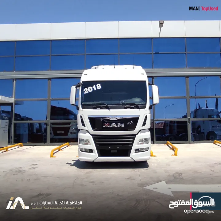 راس تريلا تك MAN TGX 18.460 4X2 BLS 2018 كفالة الوكيل لمدة 3 شهور