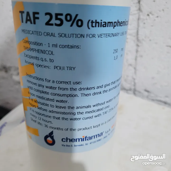 Thiamphenicol مضاد حيوي بكتيري لمزارع الدواجن والطيور والابقار واستعمالات أخرى