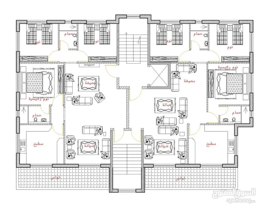 شقق للبيع الجبل الشمالي شارع عماد الدين