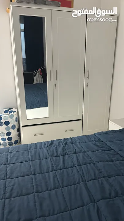 Cupboard white with mirror one year old