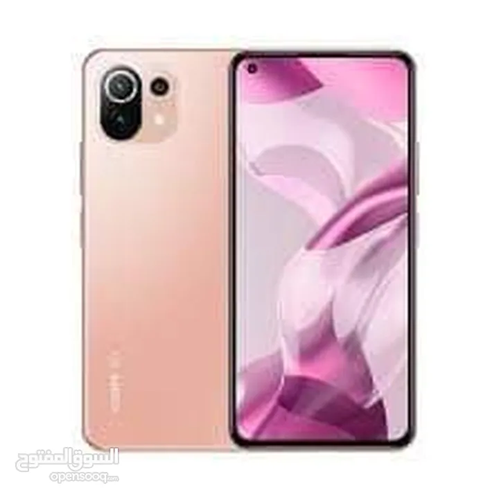 شاومي  Mi 11 lite 5g ne  ذاكرة 256 جيجا  معه كامل أغراضه اخو الجديد لون زهر  للبيع