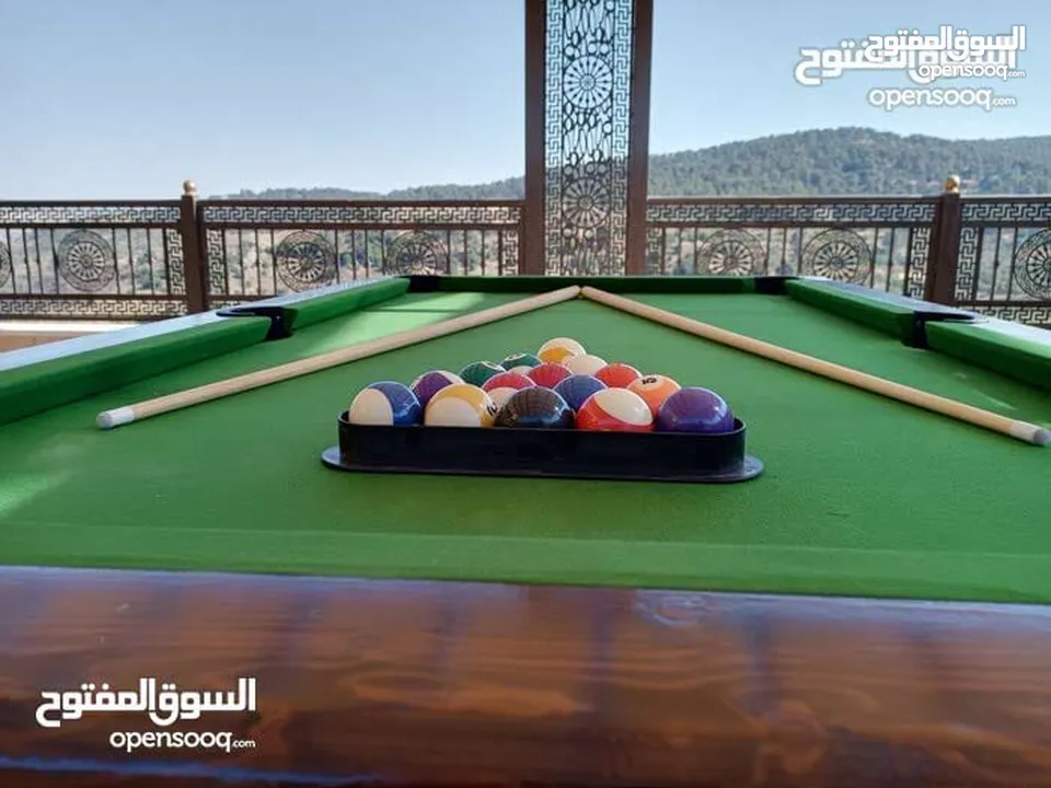 بلياردو رخام 7 قدم تفصيل جديد مع كامل الاغراض