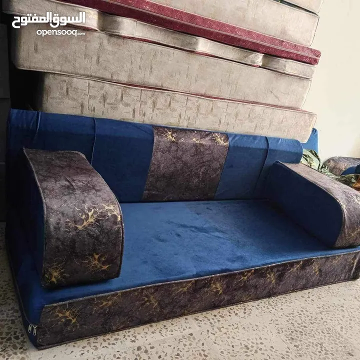 فراش عربي  جديد تفصيل 6 فرشات و6 مراكي و6 مساند اسفنج سكني ضغط 14 فقط