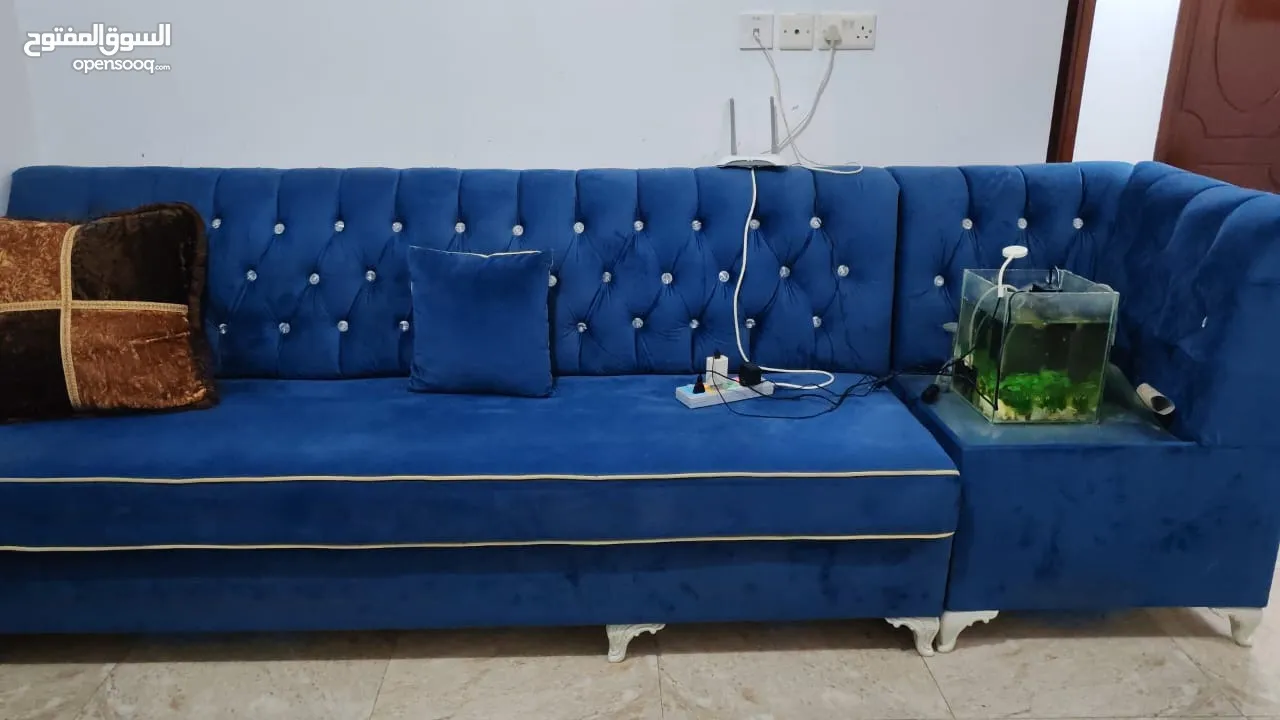 Blue sofa set