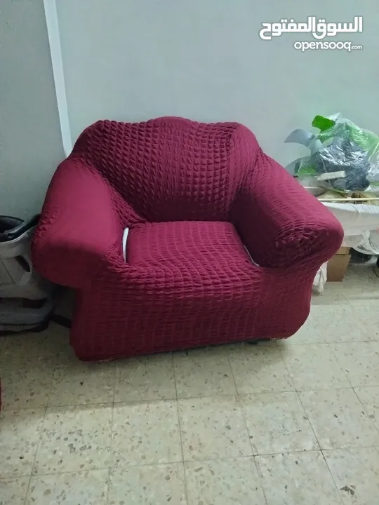 كفر كنب تركي للبيع مستعمل 7 مقاعد  مجوزة وثنائية ومفردتين