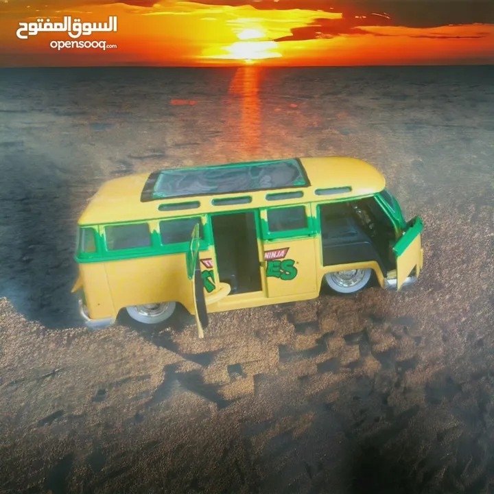Jada 1962 Volkswagen Bus Nickelodeon مجسم ،مجسمات ،سيارات ،