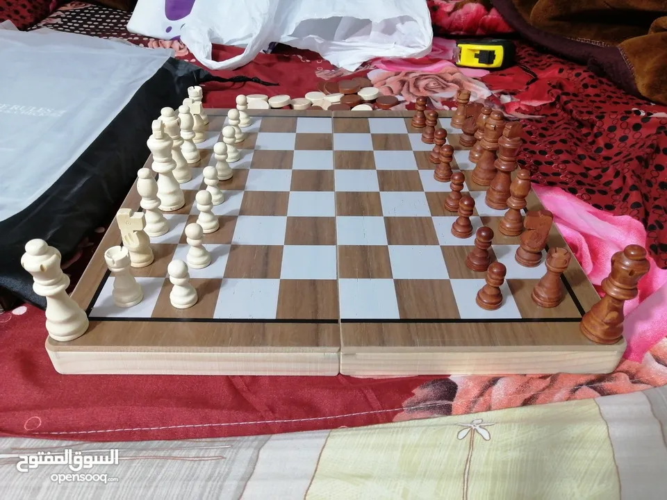 طاولة زهر +طاولة شطرنج 2×1شطرنج ودامه