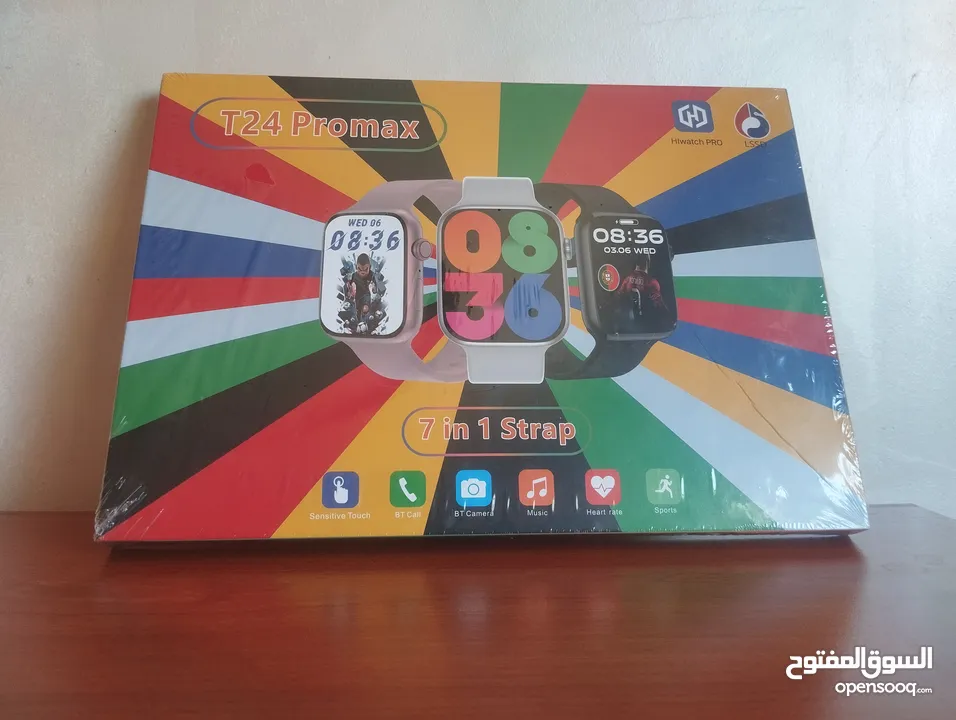 ساعة ذكية T24 Promax جديدة كلياً داخل الكرتونة، تصميم أنيق ومواصفات مميزة