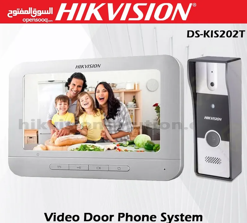 انتركوم الفيديو الملون من هايك فيجن DS-KIS202T HIKVISION 7-بوصة