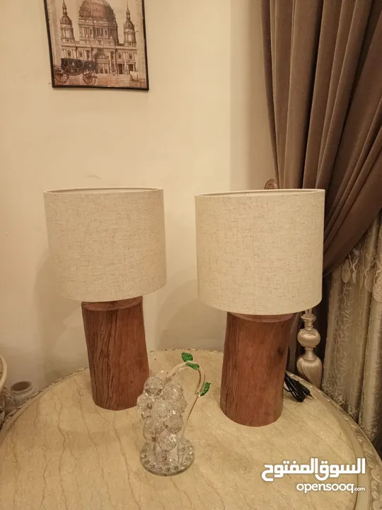 مشغولات خشبية يدوية (ترابيزات..تيبل لامب).... hand made