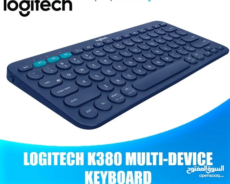 Logitech K380 Wireless Multi-Device Keyboard for Windows, Apple iOS,  كيبورد بلوتوث لوجتيك