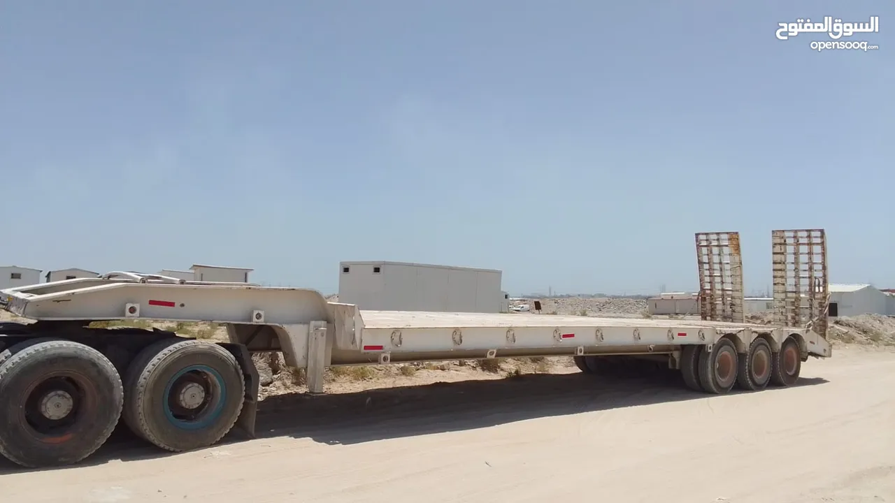 ايجار لوبد تريلة رأس  كرين رافعة Lowbed, trailer and head Crane for rent